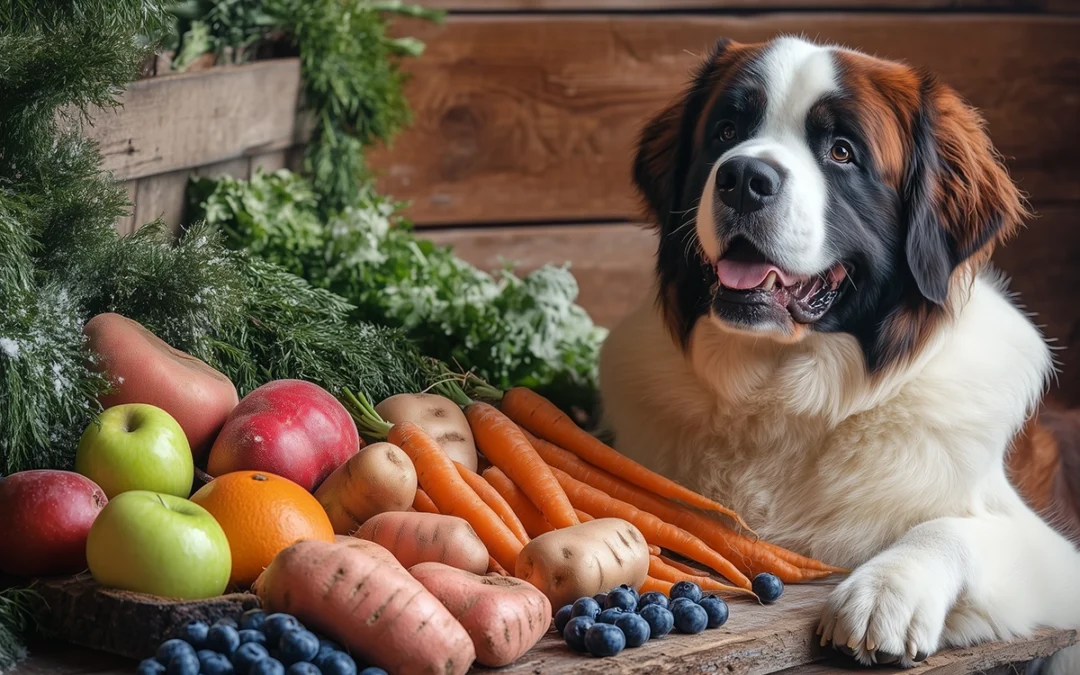 fruits et légumes chien hiver