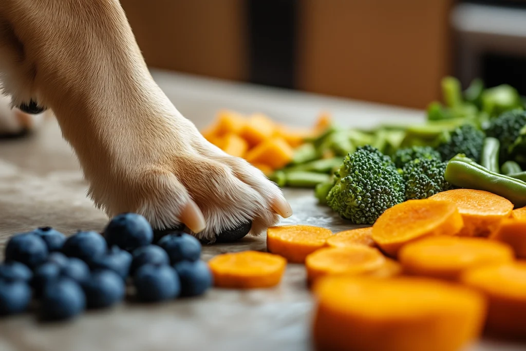 fruits légumes hiver chien