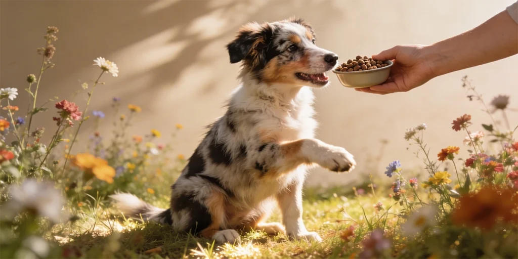 nourrir berger australien chiot